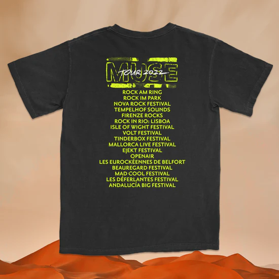 Muse WOTP Logo Colourway T-Shirt Black 2022 - Image 2